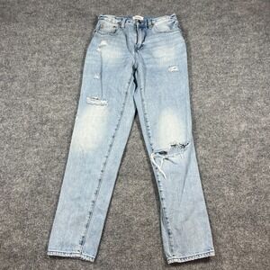 Pistola Jeans Womens 26 Blue Denim Cotton Distressed Mid-Rise Pockets Skinny Leg